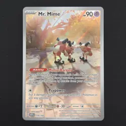 Pokemon TCG Card Mr Mime 179/165 S&V 151 Illustration Rare *English* - NM - Image 1