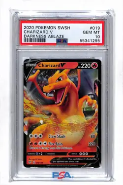 2020 Pokemon Darkness Ablaze Charizard V Darkness Ablaze PSA 10 #019 - Image 1