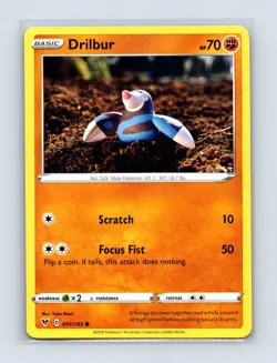 Drilbur 091/185 Common Vivid Voltage Pokemon Lightly Played - Image 1