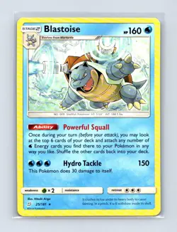 Blastoise 25/181 Rare Team Up Pokemon Lightly Played - Image 1
