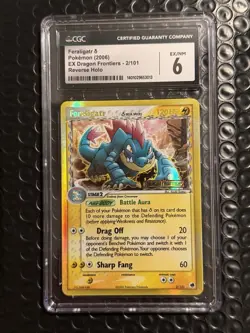 Feraligatr δ - 2/101 Reverse Holo - Pokemon EX Dragon Frontiers 2006 - CGC 6 - Image 3