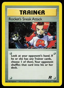 Rocket's Sneak Attack 16/82 Unlimited Holo Rare Team Rocket Pokemon Card - Image 1