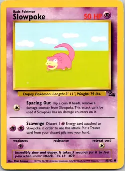 Slowpoke 55/62 Common Fossil Pokemon Moderately Played - Image 1