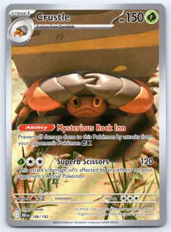 Crustle 186/182 Illustration Rare Destined Rivals Pokemon Holo 2025 NM - Image 1