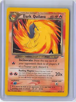 Pokemon Card - Dark Quilava Neo Destiny 39/105 Uncommon Non Holo MP - Image 1