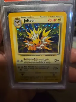 Jolteon Holo 1999 Pokemon Jungle NO SYMBOL Error PSA 8 Rare Vintage - Image 2