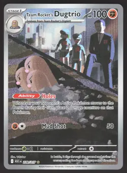 Team Rocket's Dugtrio 239/217 Holofoil ME: Ascended Heroes Near Mint - Image 1