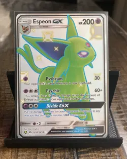 Pokemon TCG Espeon GX SV60/SV94 Hidden Fates Shiny Vault Shiny Holo Rare - Image 1