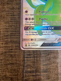 Pokemon TCG Espeon GX SV60/SV94 Hidden Fates Shiny Vault Shiny Holo Rare - Image 5