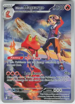 Ethan's Magcargo 222/217 Illustration Rare Ascended Heroes Pokemon Holo NM - Image 1