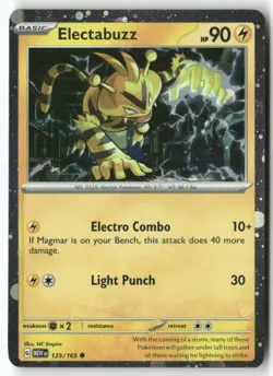 Electabuzz 125/165 Cosmo Holo Common 151 Pokemon Near Mint - Image 1