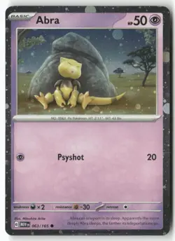 Abra 063/165 Cosmo Holo Common 151 Pokemon Near Mint - Image 1