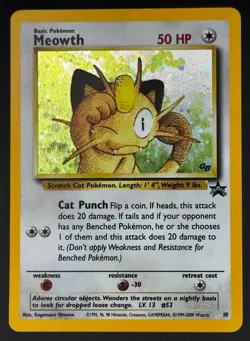Pokemon TCG: Meowth - Black Star Promo #10 GB Gameboy Stamp [LP+] - Image 1