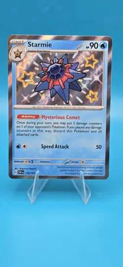 Starmie 119/091 Shiny Rare Paldean Fates Pokemon Holo Near Mint B9 - Image 1