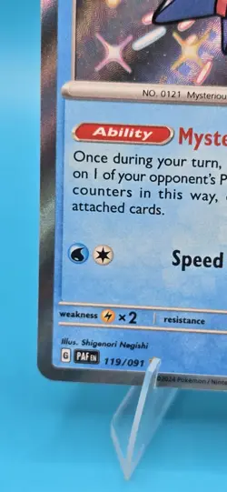 Starmie 119/091 Shiny Rare Paldean Fates Pokemon Holo Near Mint B9 - Image 5