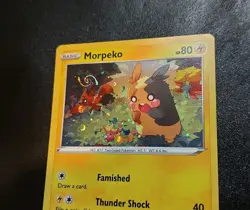 Morpeko SWSH116 Cosmos Holo HD SWIRL Black Star Promo Pokemon Card MP-LP - Image 1