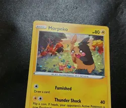 Morpeko SWSH116 Cosmos Holo HD SWIRL Black Star Promo Pokemon Card MP-LP - Image 2