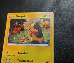 Morpeko SWSH116 Cosmos Holo HD SWIRL Black Star Promo Pokemon Card MP-LP - Image 3