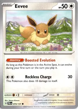 Eevee 074/131 SV: Prismatic Evolutions Pokemon Card TCG - Image 1