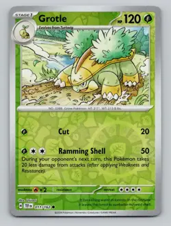 Grotle 011/162 Common Temporal Forces Pokemon Reverse Holo Near Mint - Image 1