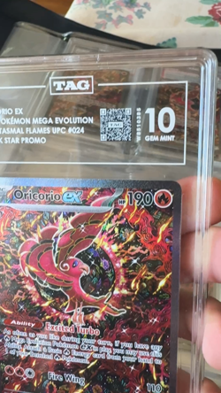 2025 Pokemon Phantasmal Flames UPC Black Star Oricorio Ex #024 TAG 10 GEM MINT - Image 2