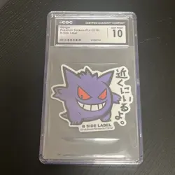 2019 Pokemon GENGAR Stickers Pt.4 B-Side Label Series Japanese CGC 10 - Image 1