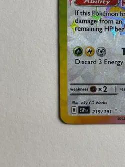 2024 Pokemon Surging Sparks Pikachu ex 219/191 Full Art Ultra Rare - Image 5