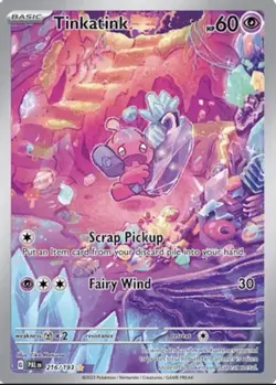 POKEMON Tinkatink 216/193 Sv02: Paldea Evolved Holo IR Illustration Rare - Image 3