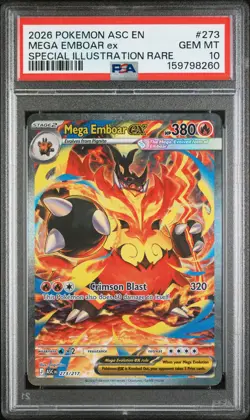 2026 POKEMON ASC EN-ASCENDED HEROES #273 MEGA EMBOAR EX PSA 10 - Image 1