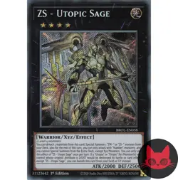 Yugioh ZS - Utopic Sage BROL-EN058 Secret Rare 1st Edition NM - Image 1