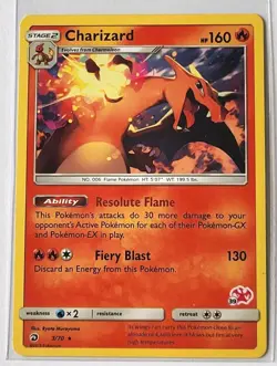 Pokemon TCG Charizard 3/70 Battle Academy Rare #39 Non-Holo Stamp LP - Image 1