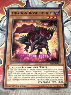 Carte YU GI OH DRAGON ROSE ROUGE LED4-FR025 - Image 1