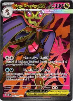 Mega Dragalge ex 104/086 Holo Ultra Rare Chaos Rising Pokemon Near Mint - Image 1