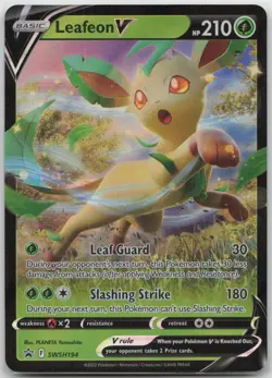Pokemon Leafeon V Promo Holo SWSH194 Sword & Shield Promo NM Yamashita - Image 1