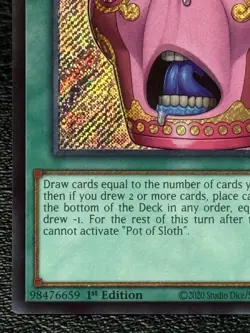Pot of Sloth CORI-EN061 - 1st Edition Secret Rare - Yu-Gi-Oh! TCG: Chaos Origins - Image 5