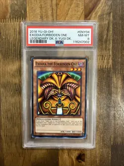 Graded PSA 8 2016 YU-GI-OH! Exodia/Forbidden One Legendary DK. Yugi SK. # ENY04 - Image 1