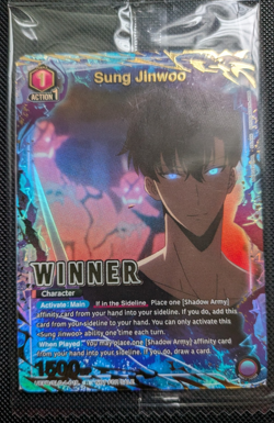 Sung JinWoo Winner/Union Arena Solo Leveling Action Point Card AP01 Foil Promo - Image 5