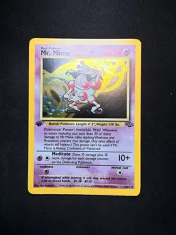 Wizards of the Coast Mr. Mime 6/64 Holo Rare Jungle 1st Edition 1999 40 HP - Image 1