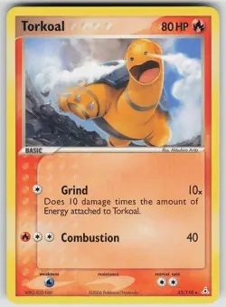 Torkoal 33/110 Rare Holon Phantoms Pokemon Near Mint - Image 1