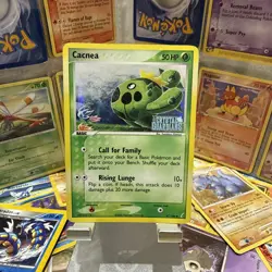 POKEMON CACNEA 47/100 COMMON HOLOFOIL EX CRYSTAL GUARDIANS STAMPED CARD - Image 1