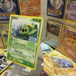 POKEMON CACNEA 47/100 COMMON HOLOFOIL EX CRYSTAL GUARDIANS STAMPED CARD - Image 3