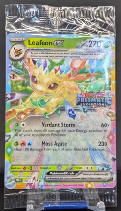 Pokemon Leafeon ex #006/131 EN Prismatic Evolutions Stamped Sealed - Image 1