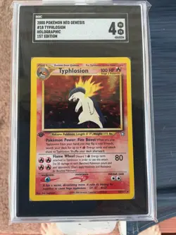 2000 Pokemon Neo Genesis 1st Edition Typhlosion Holo SGC 4 #18/111 VGEX - Image 1