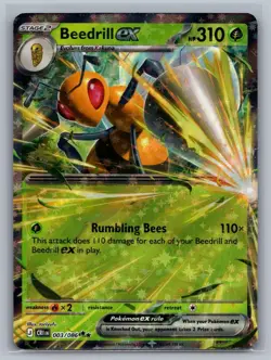 Pokemon Chaos Rising Beedrill ex 003/086 Holo Double Rare Near Mint - Image 1