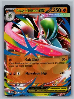 Pokemon Chaos Rising Mega Gallade ex 048/086 Holo Double Rare Near Mint - Image 1