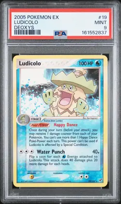 2005 POKEMON EX DEOXYS #19 LUDICOLO PSA 9 - Image 1
