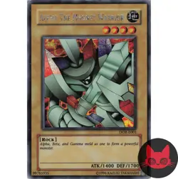 Yugioh Alpha The Magnet Warrior DOR-E001 Prismatic Secret Rare MP - Image 1