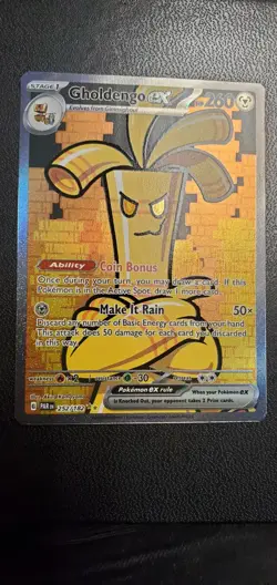 Gholdengo EX 252/182 Sv04: Paradox Rift Holofoil Card Near Mint Condition - Image 1