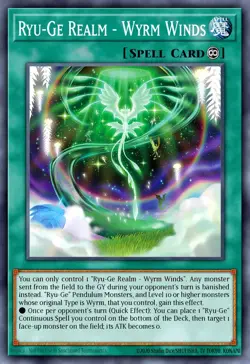 Ryu-Ge Realm - Wyrm Winds CRBR-EN039 1st ED NM Yu-Gi-Oh! SUPER RARE - Image 1