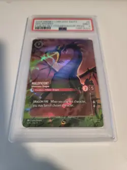 2025 DISNEY LORCANA EN P3-PROMO #5 MALEFICENT - MONSTROUS DRAGON PSA 9 - Image 2